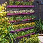 flowers in gutter garden