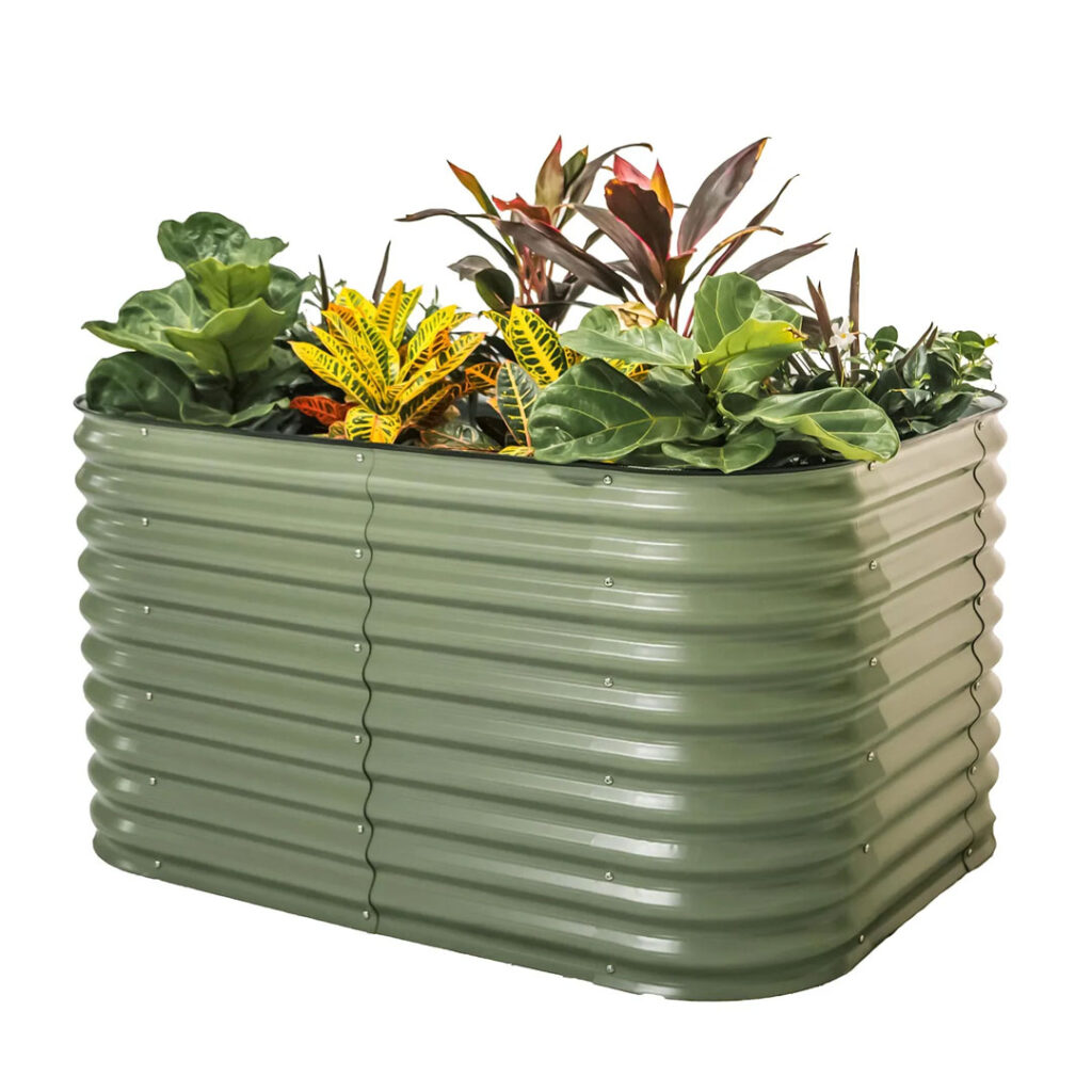 vego galvanized steel raised garden bed