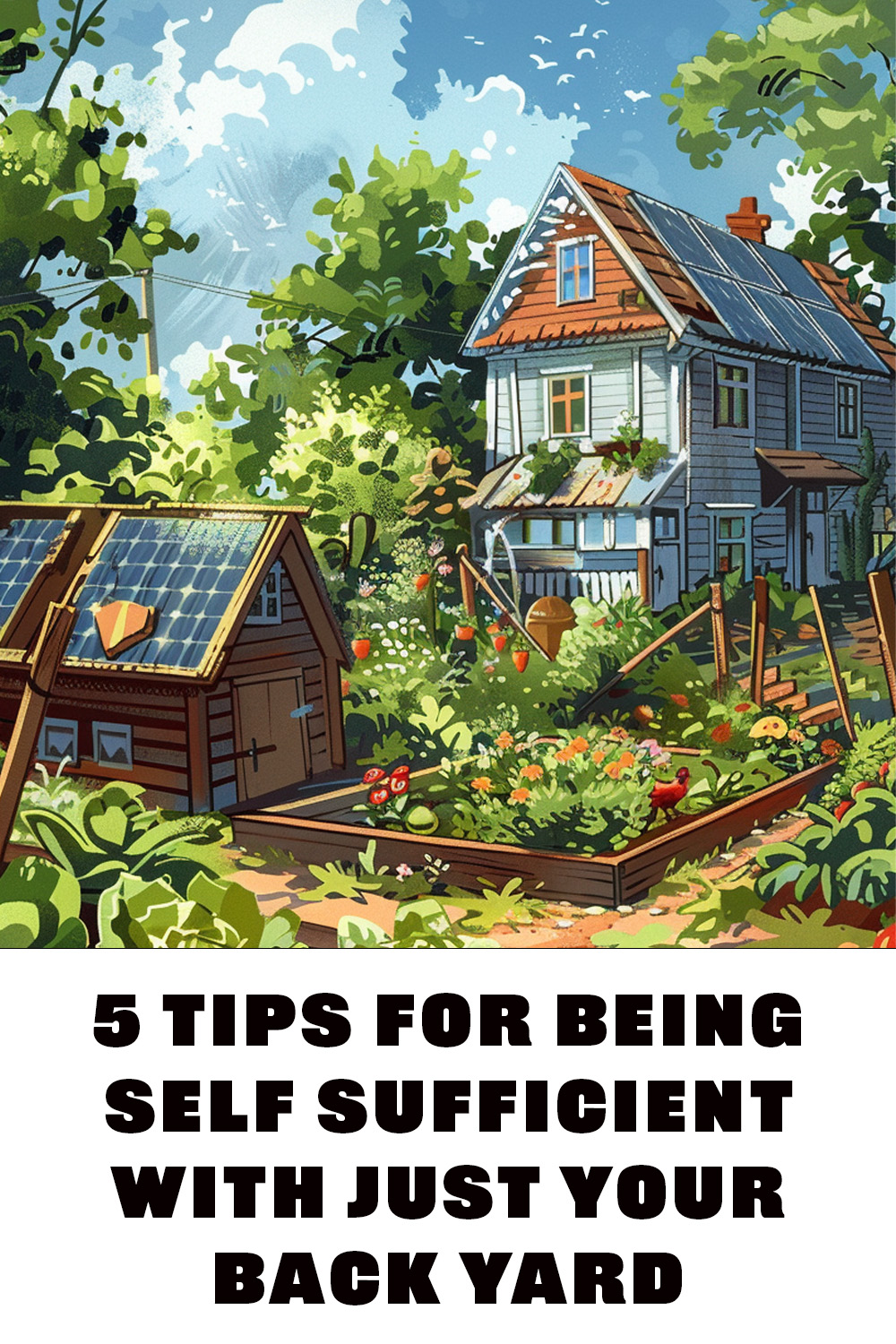 5 tips for being self sufficient with just your back yard. 