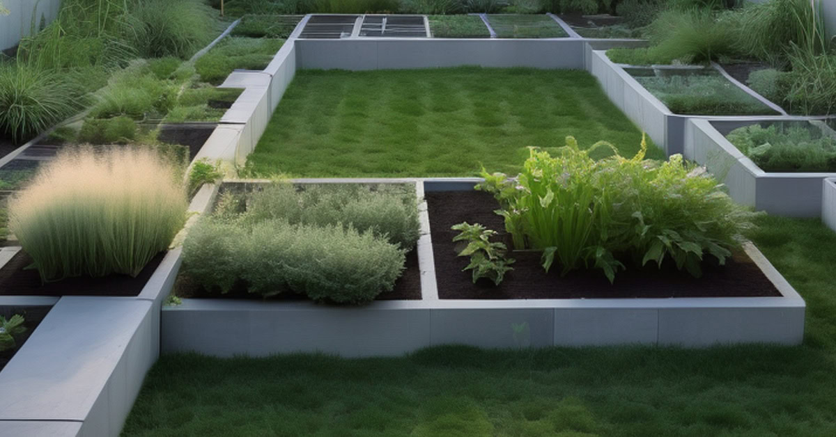 breeze block raised garden beds