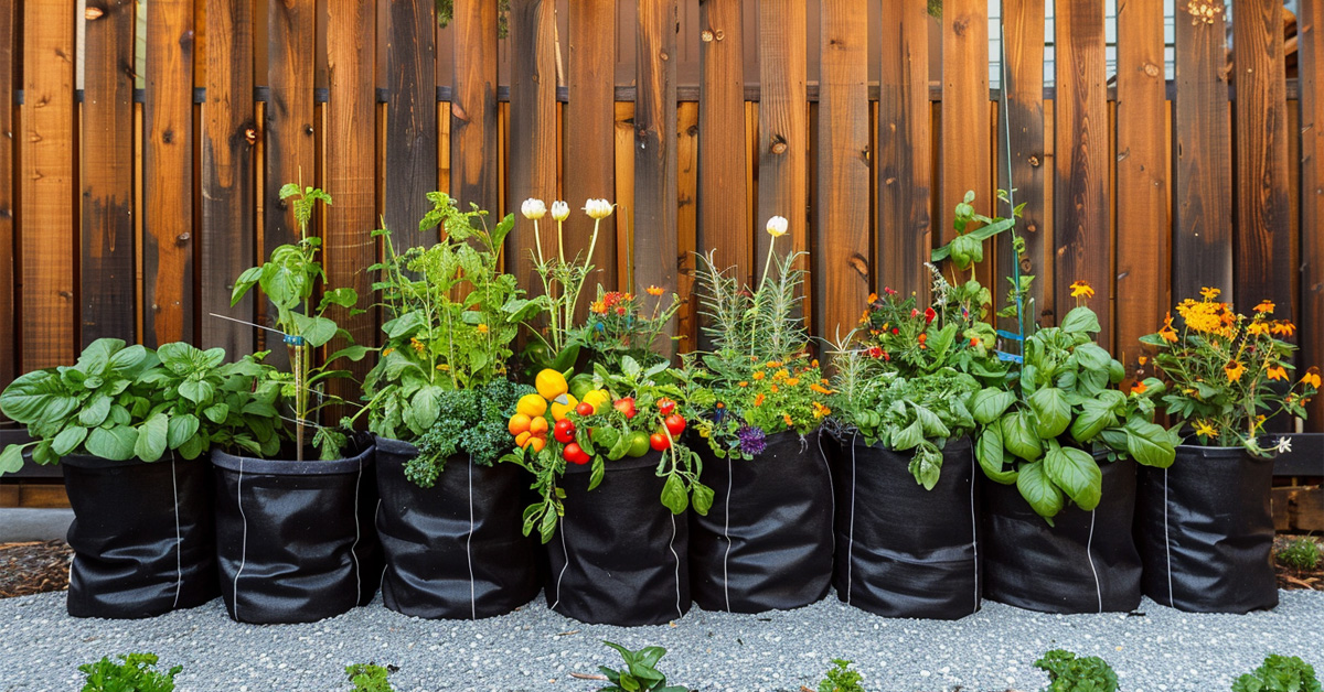 growing vegetables in grow bags